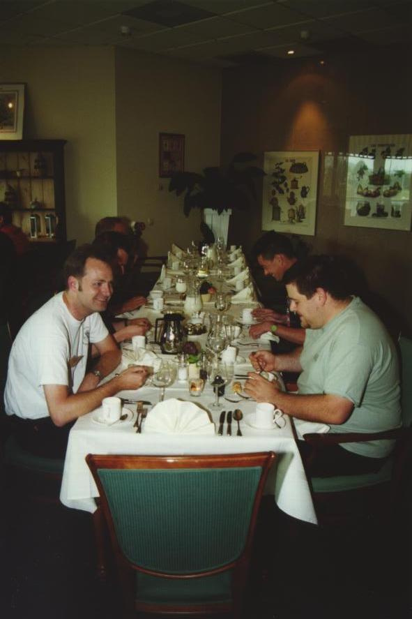 Walter and Thomas having a good time during dinner 