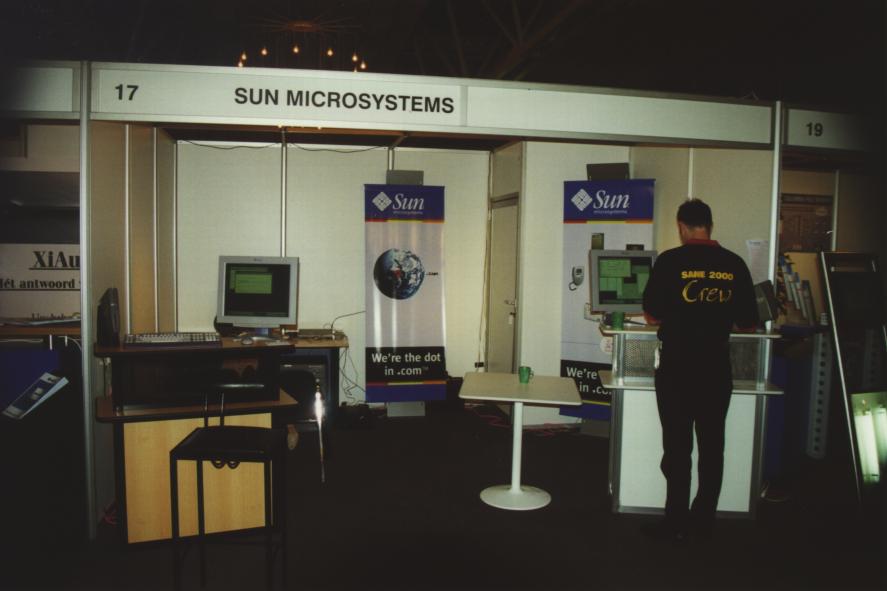 the Sun Microsystems booth 
